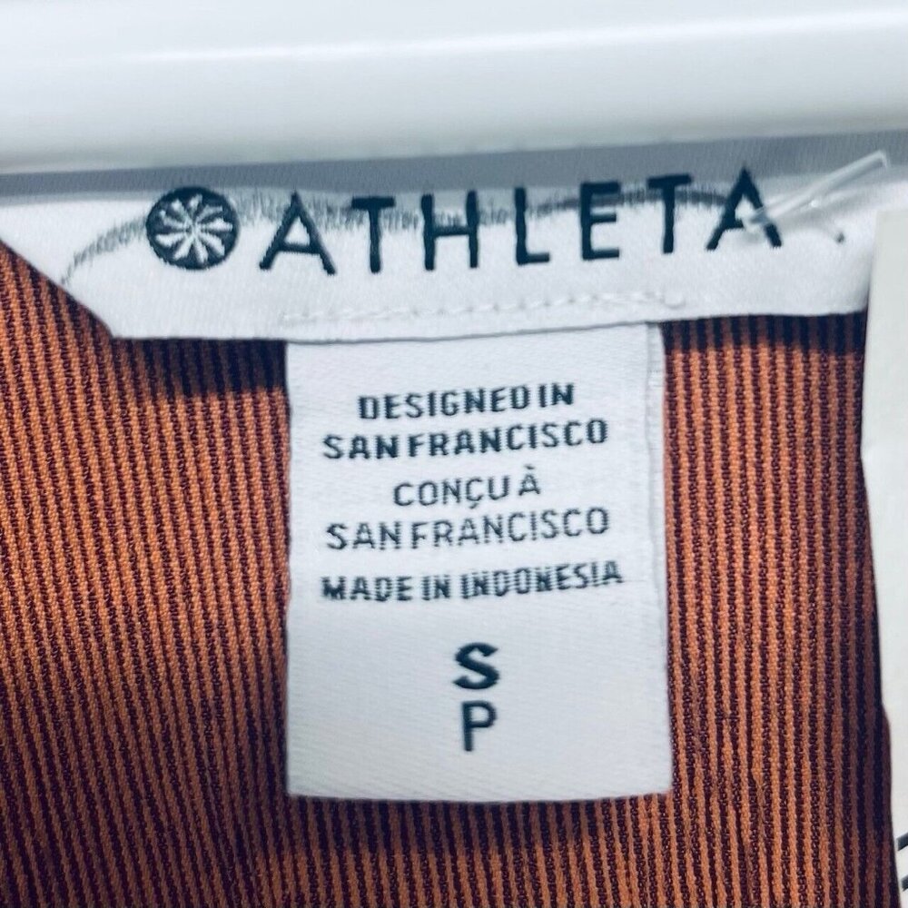 Athleta Midi Dress Sz S Womens Brown Echo Copper Sleeveless Casual Breathable - Picture 5 of 9